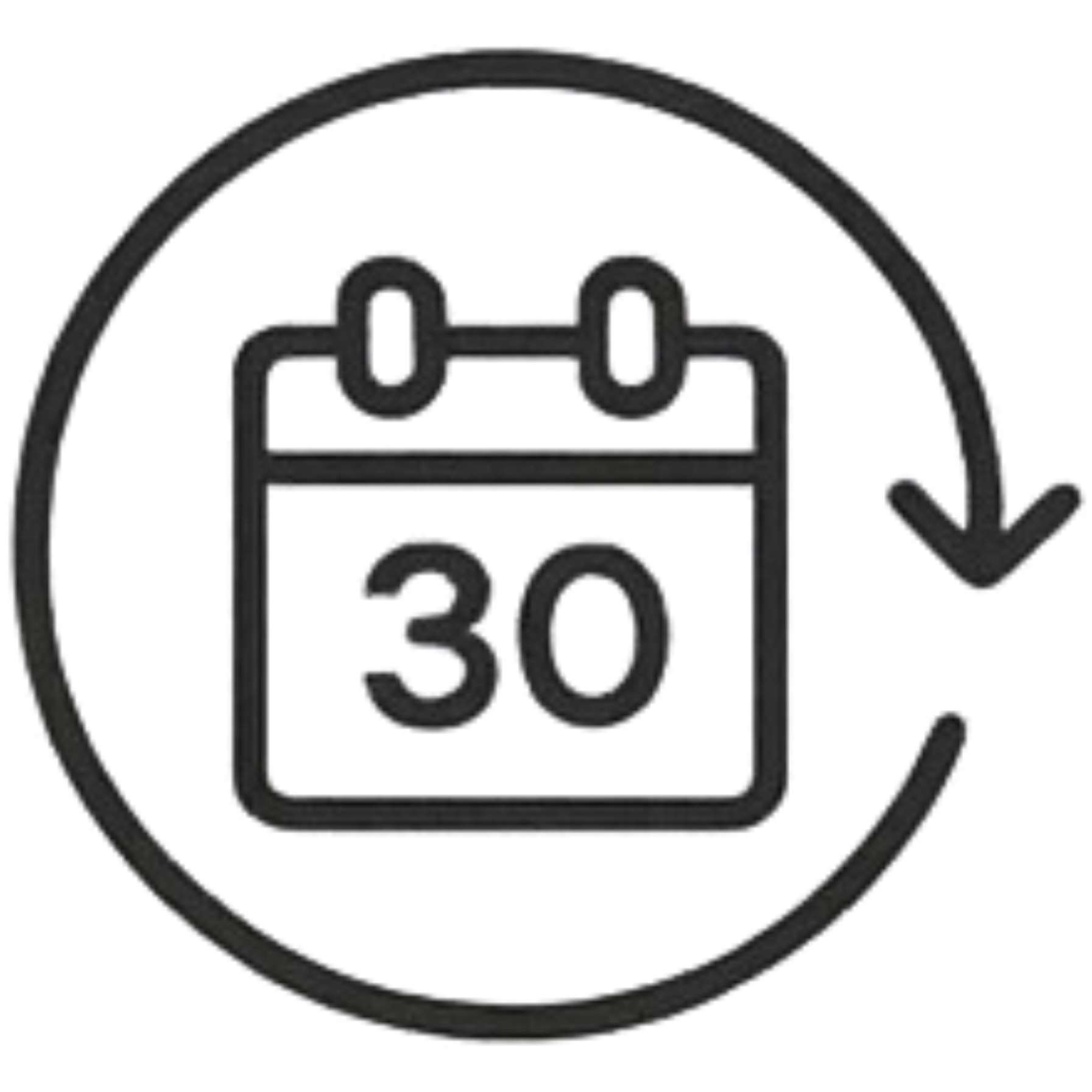 30-day returns icon indicating a simple 30-day return policy.